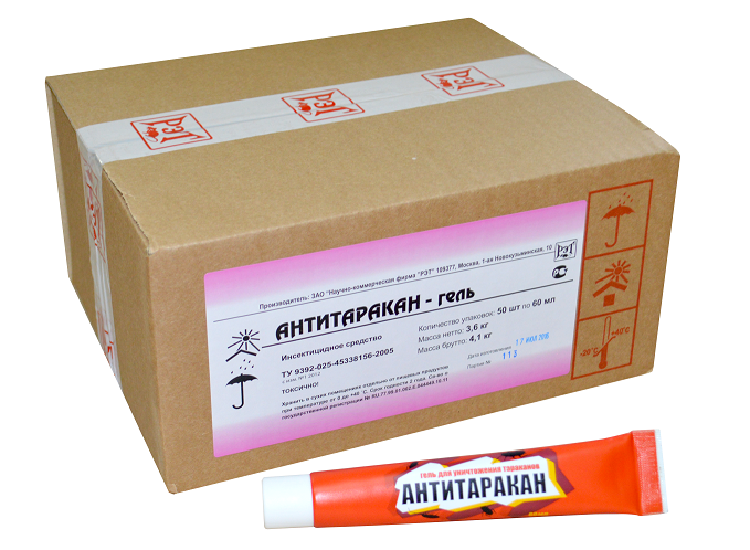Антитаракан-гель, туба 60 мл. Антитаракан-гель, туба 60 мл.